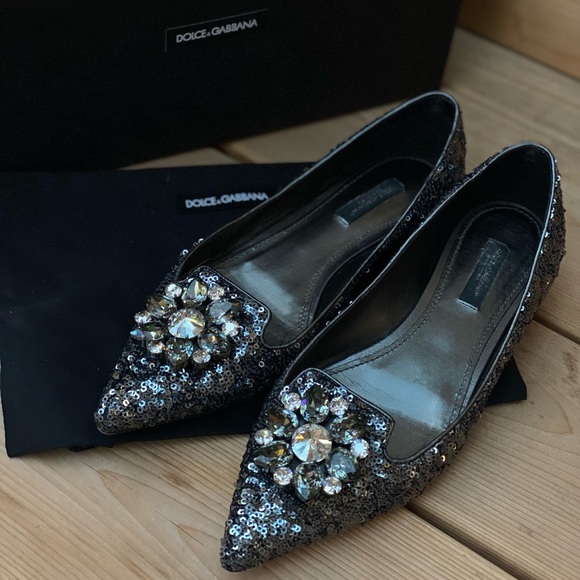 Authentic Dolce & Gabbana flats  crystals size 37 - Picture 8 of 8
